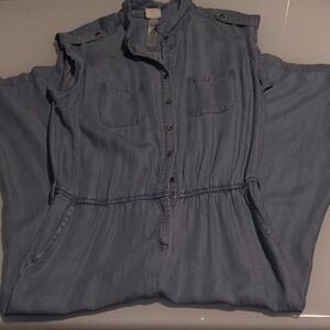 Chicos Denim Jumpsuit Size 2 (M/L)